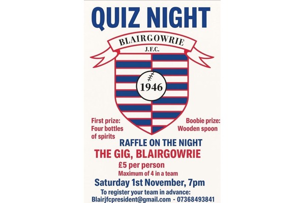 Quiz Night - Blairgowrie Junior Football Club